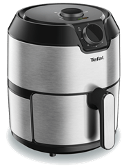 Tefal Easy Airfryer Classic Plus Black and Stainless Steel Free Standing Hot Air Fryer 4.2 litre Capacity and 1.2Kg Frying Capacity